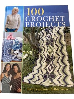 Crafts Crochet Pattern Book -Hard Cover 100 Projects